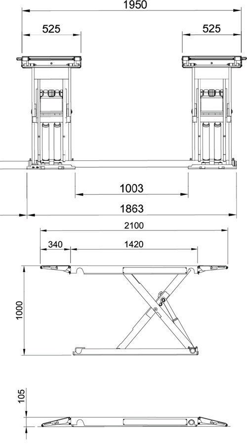 SUPERLIFT 35-1 XC B (Dimensions)