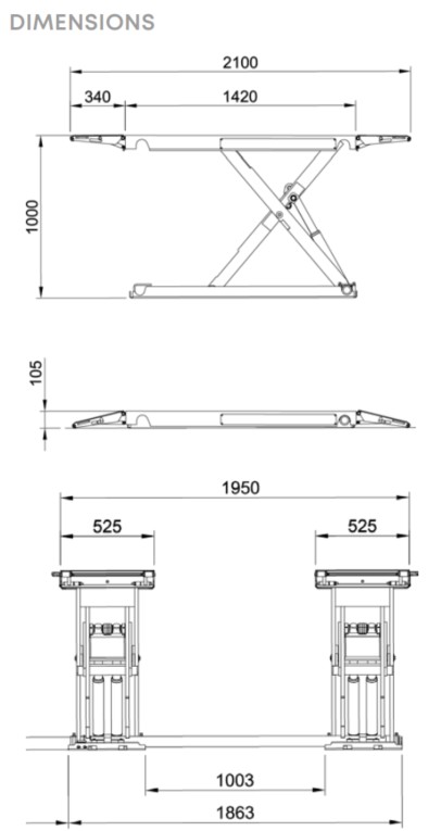 SUPERLIFT 35-1 XC B (Dimensions)