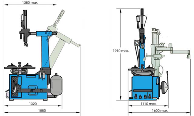 M824 2V LL (Dimensions)